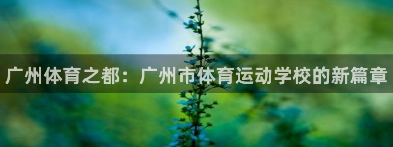 杏运4代理：广州体育之都：广州市体育运动学校的新篇章